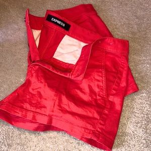 Women’s red shorts